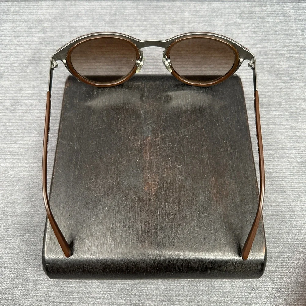 Giorgio Armani Brown Round Sunglasses AR 6009 3032/8E Made in Italy 49-23-135
